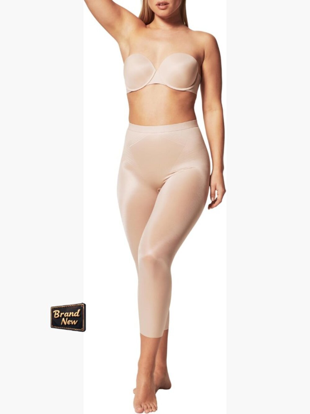 Invisible Capri Bodysuit Shapewear Level 3 Sculpting Moisture-Wicking